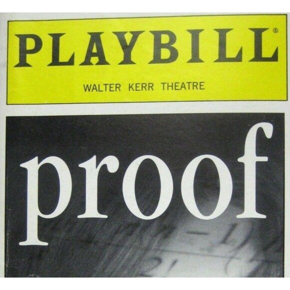 Proof Playbill December 2000 Manhattan Theatre Mary Louise Parker Bryggman - Picture 2 of 9